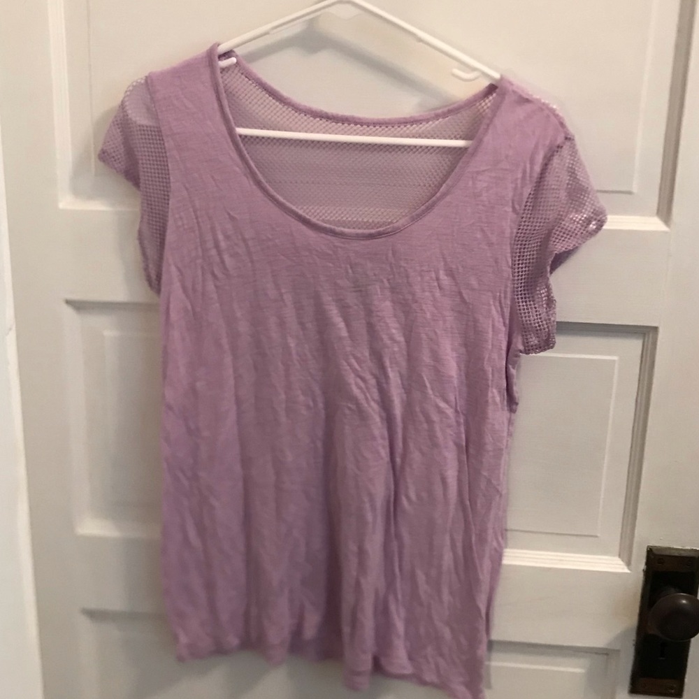 Aerie mesh back and sleeves top